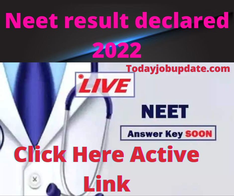 Neet result declared