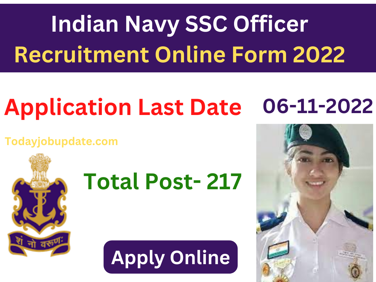 Indian Navy SSC Officer Recruitment Online Form 2022