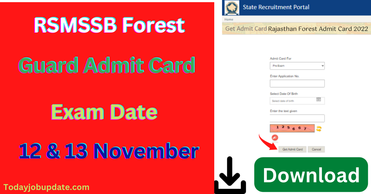 RSMSSB Forest Guard Admit Card