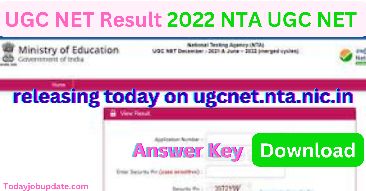 UGC NET Result 2022 NTA UGC NET