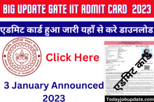 Big Update GATE IIT Admit Card 2023