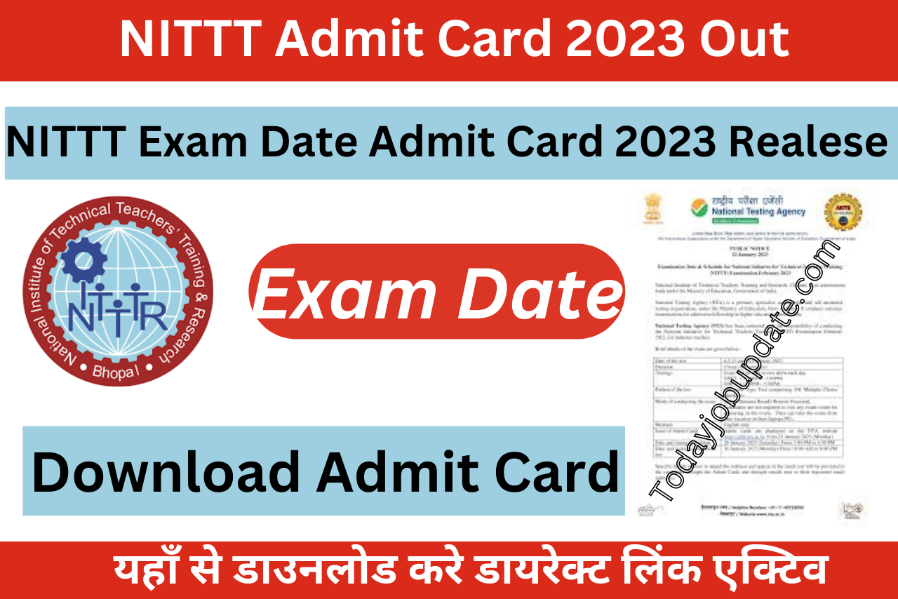 NITTT Admit Card 2023 Out
