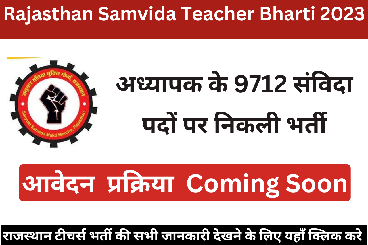 Rajasthan Samvida Teacher Bharti 2023