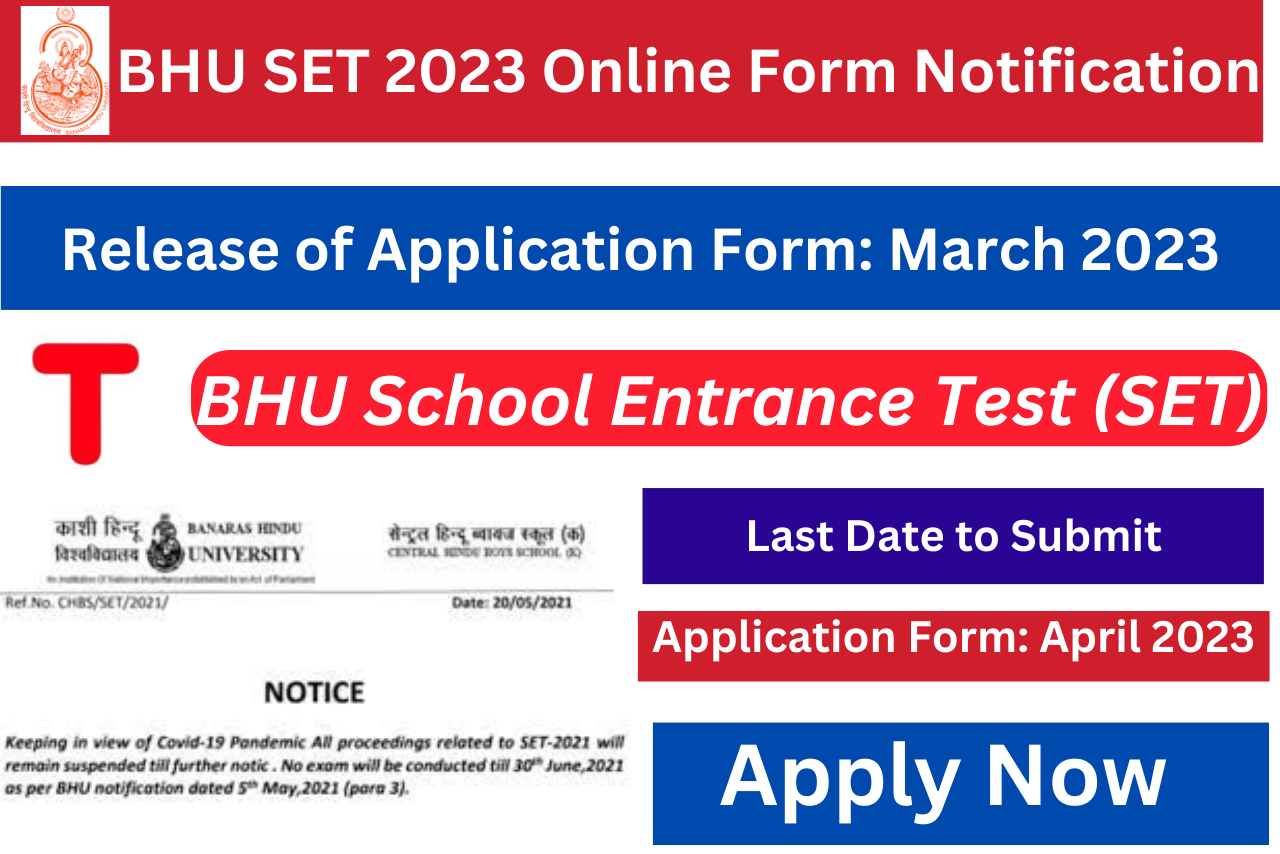 BHU SET 2023 Online Form Notification